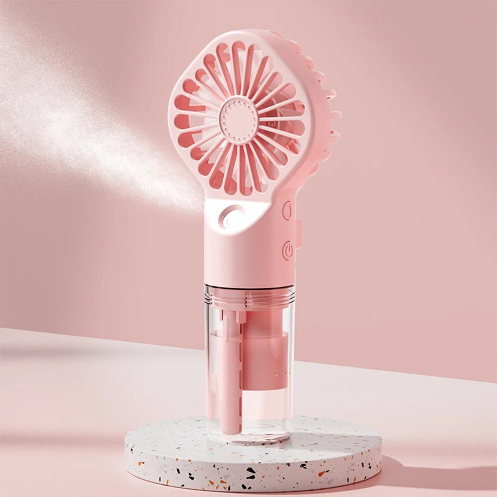 Portable mini-fan with humidifier