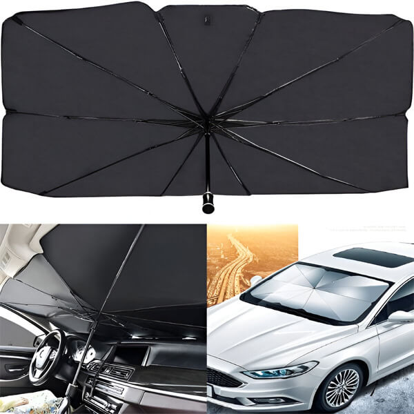 Umbrelă parasolară auto pliabilă pentru parbriz