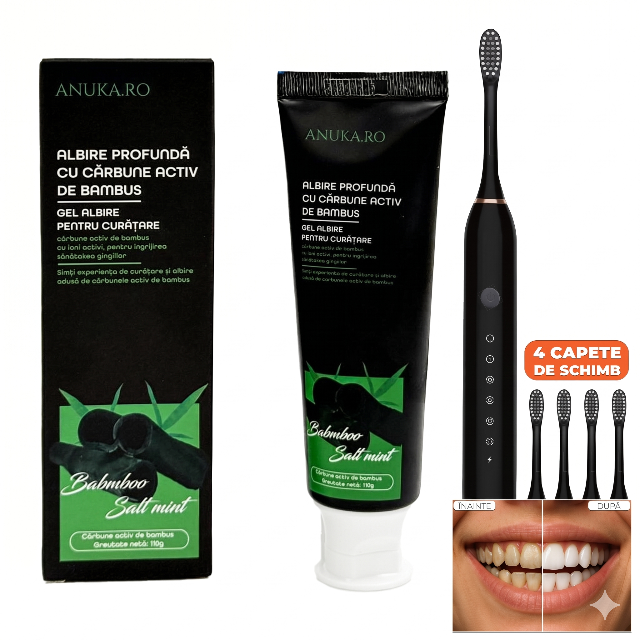 Tooth whitening toothpaste + free toothbrush