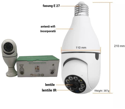 Light bulb surveillance camera